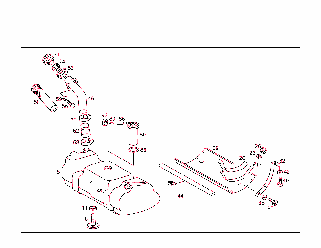 Fuel Tank With Attachment Parts