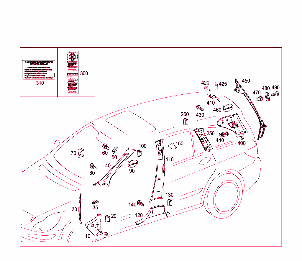 Paneling For A, B And C-Pillars