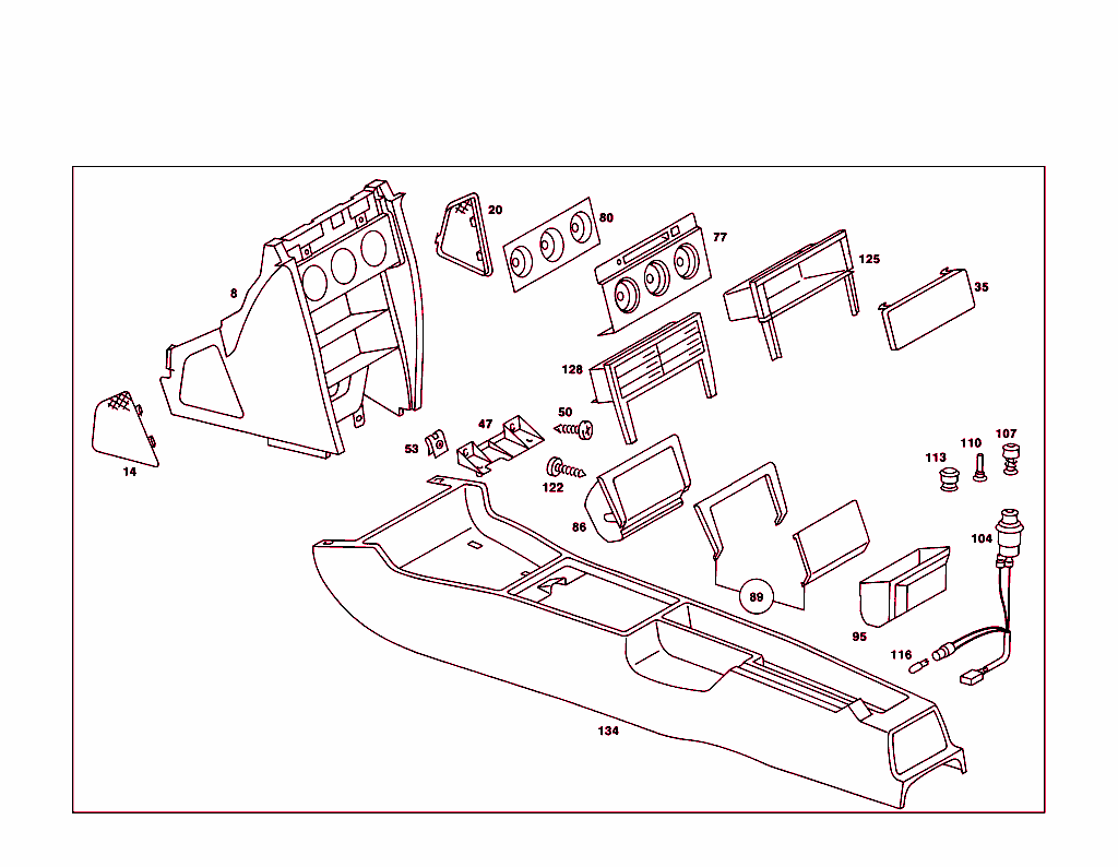 Housing Below Instrument Panel, And Housing With Tray