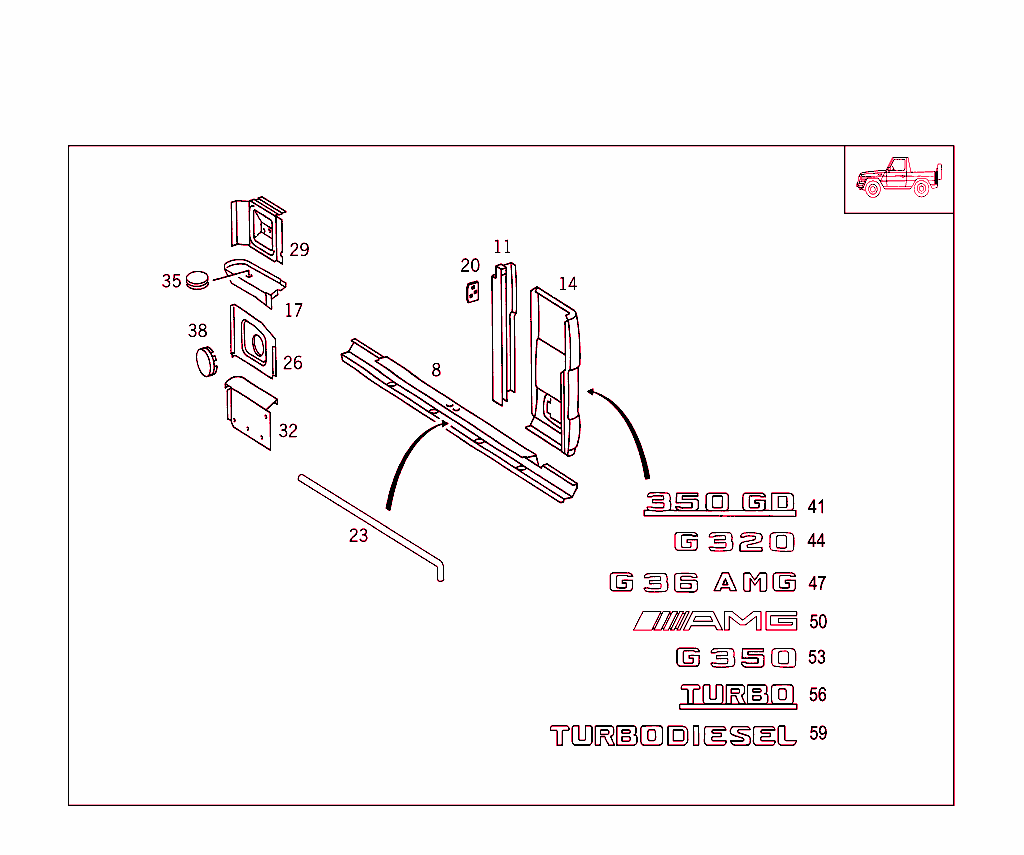 Rear Panel, Open Vehicle