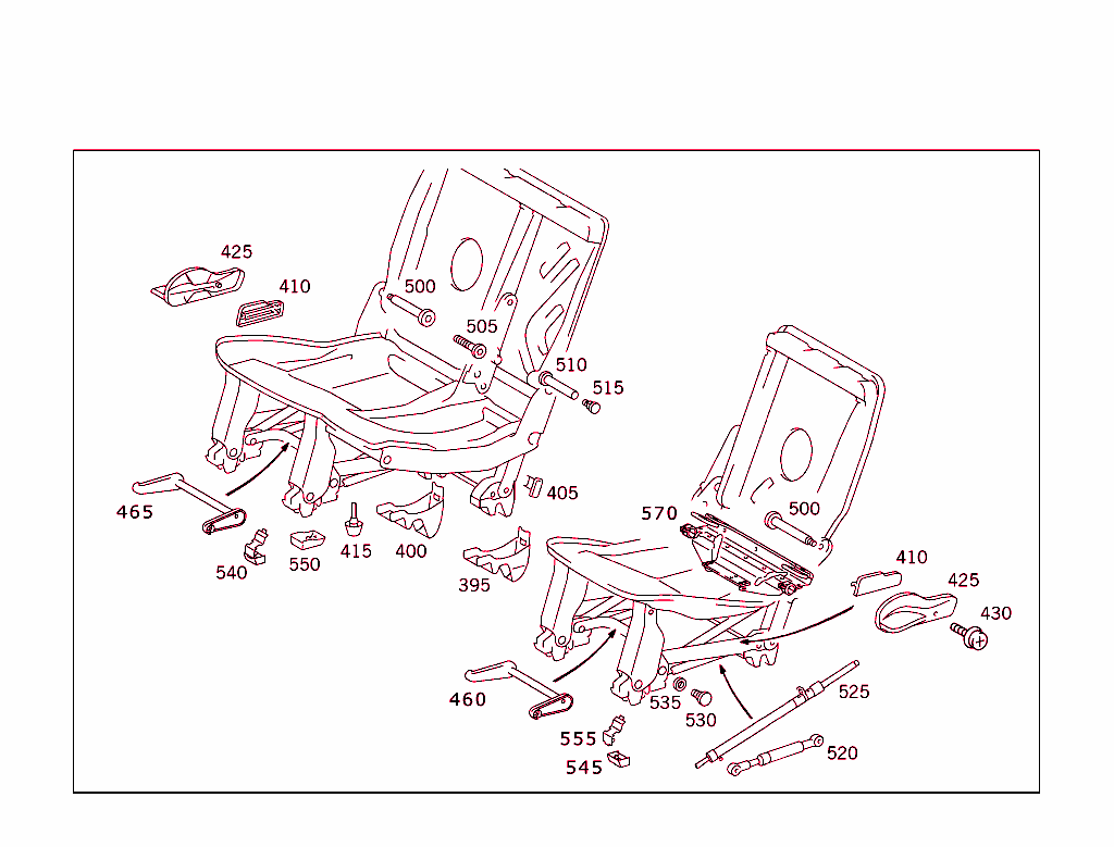 Rear Seat Bench,Divided