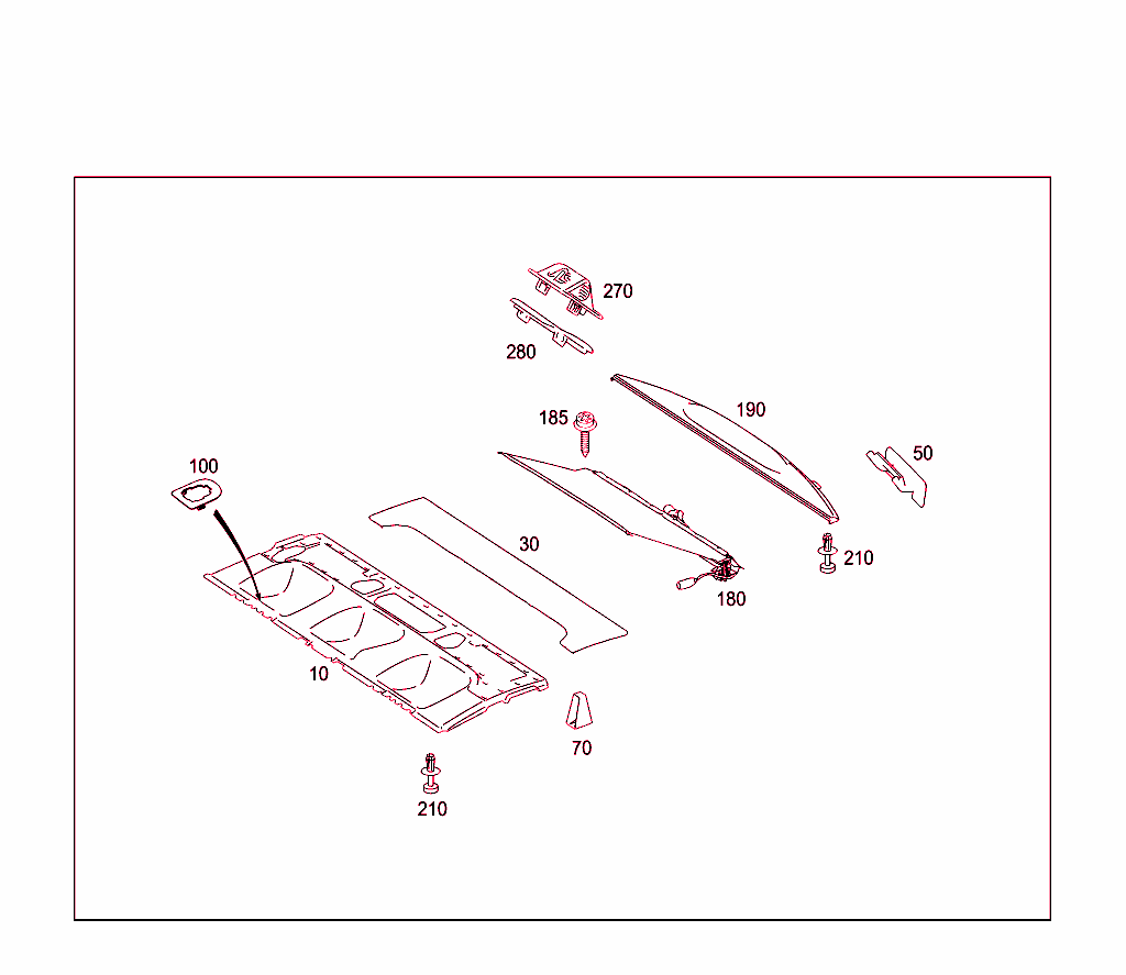 Hat Tray And Roller Blind Rear Window
