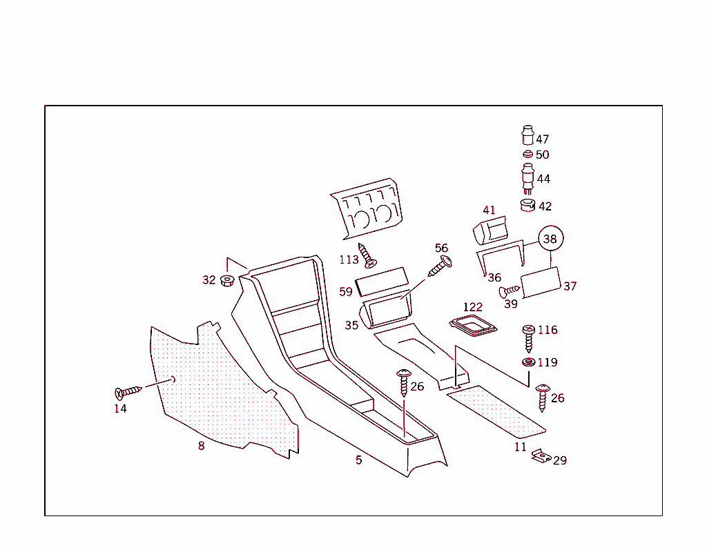 Housing With Tray,Ashtray,And Top Covering