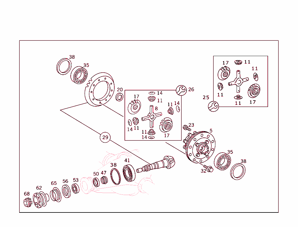 Differential Gear,Drive Shafts