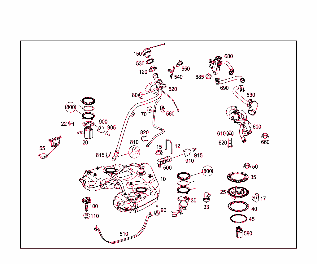 Fuel Tank With Attachment Parts