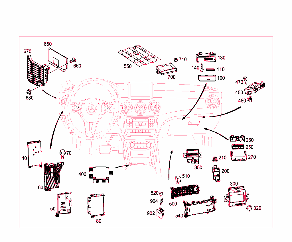 Control Units,Fuse Boxes And Relays In Interior