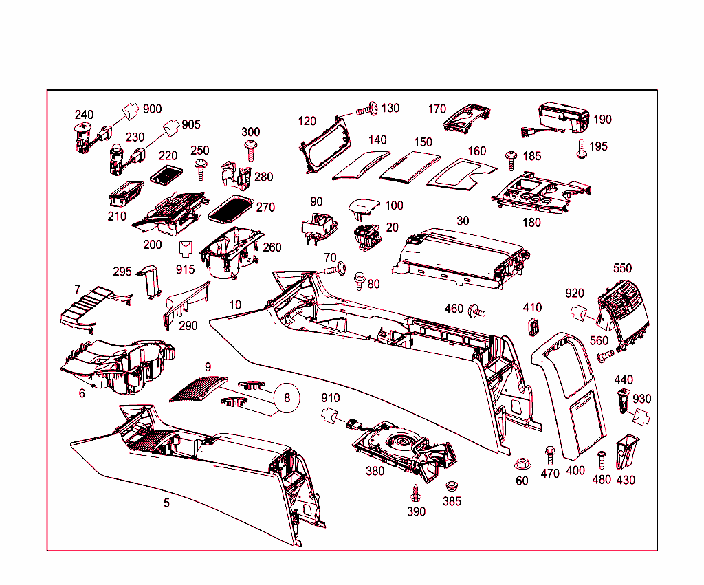 Housing With Tray, Armrest, And Ashtray