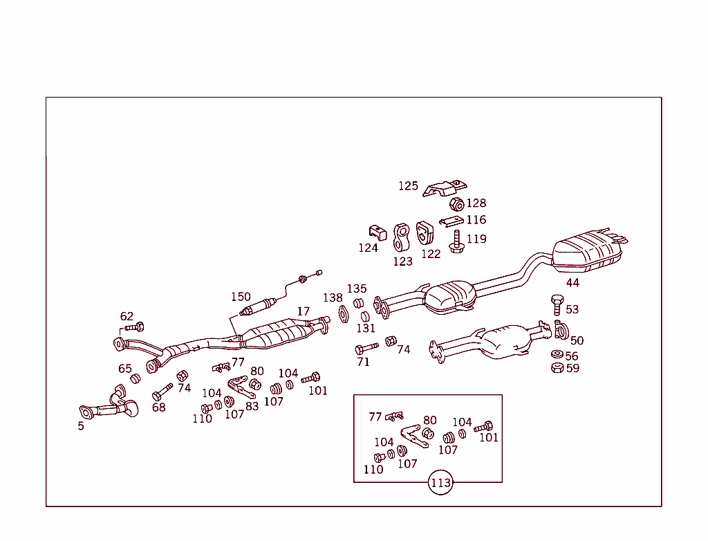 Exhaust System Used On Eight-Cylinder Gasoline Vehicles