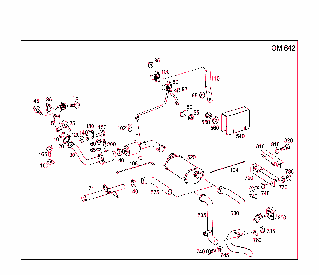Exhaust System For Six-Cylinder Diesel Vehicles