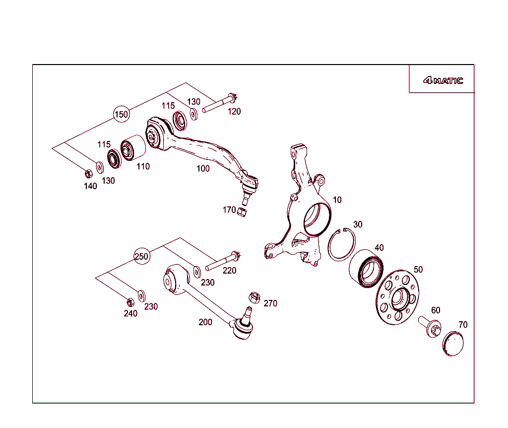 4Matic Steering Knuckle & Control Arm