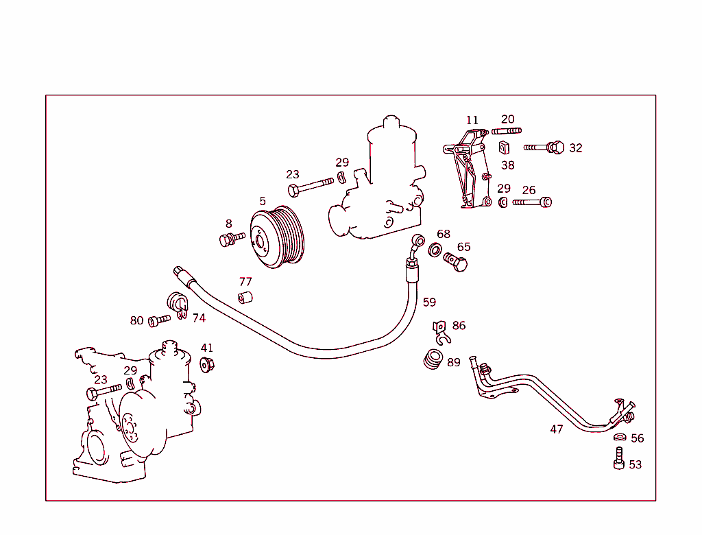 Power Steering Pump Attachment Parts