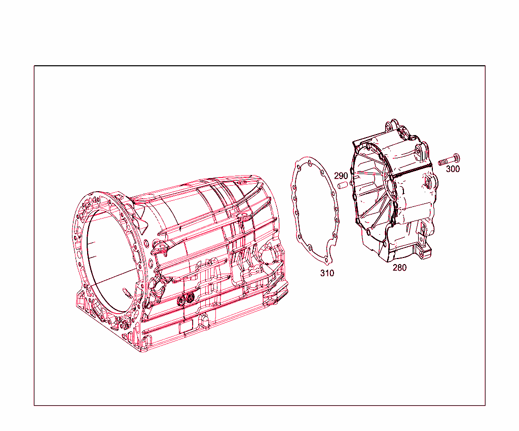 Transmission Housing, Output Flange, Parking Lock,Shift Lock,Selector Leber