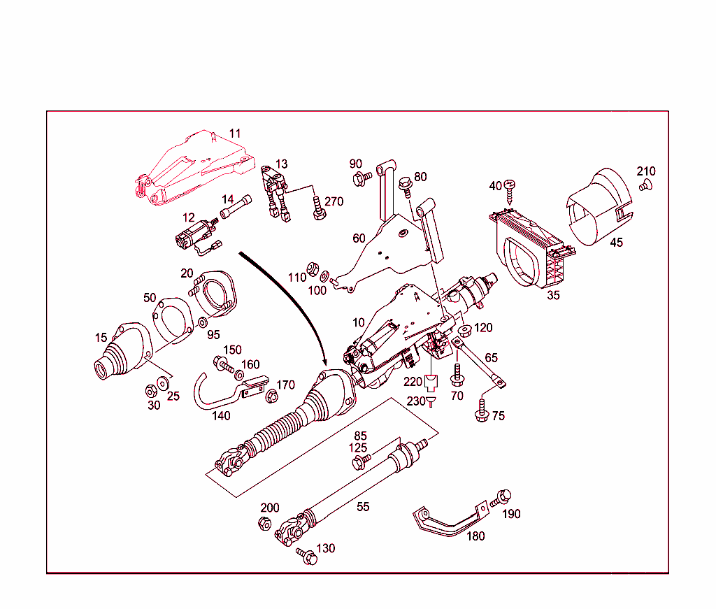 Steerg.column Jacket Tube & Steerg. Shaft