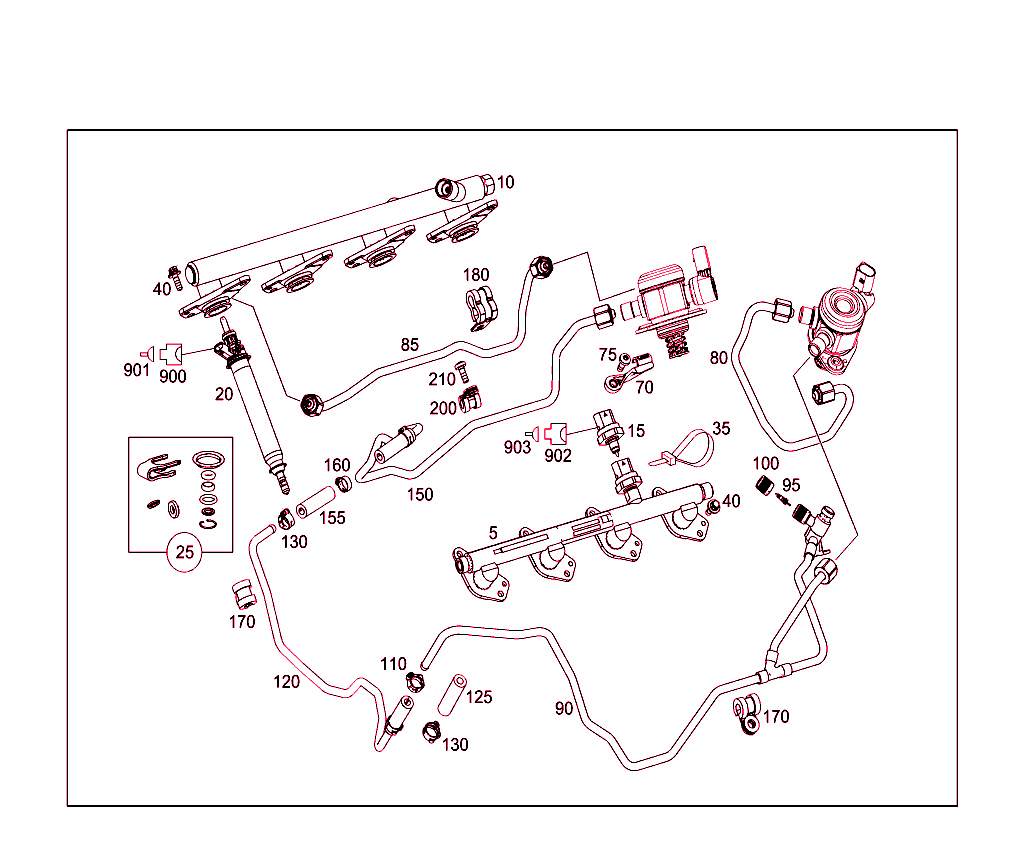 Fuel Distributor,Fuel Lines And Injectors