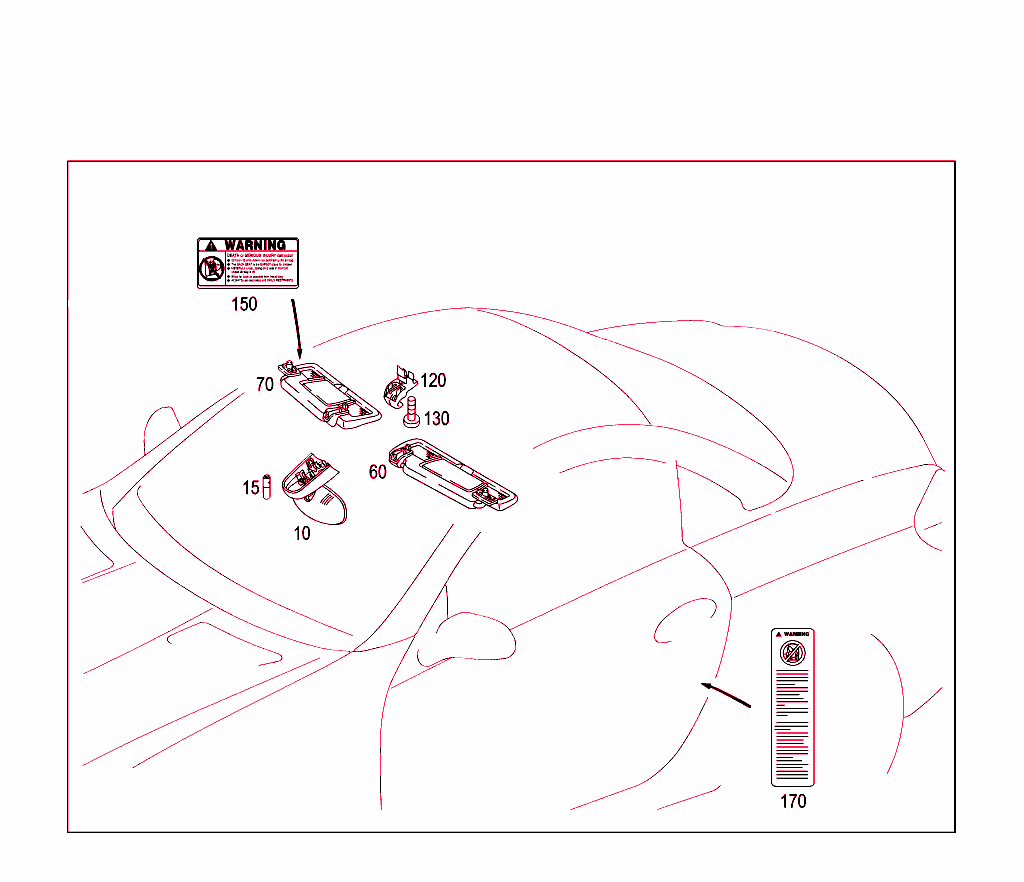 Sun Visor,Interior Mirror, Grab Handle