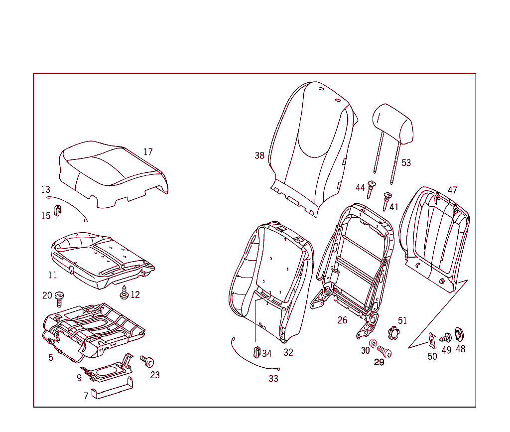 Front Seat And Headrest