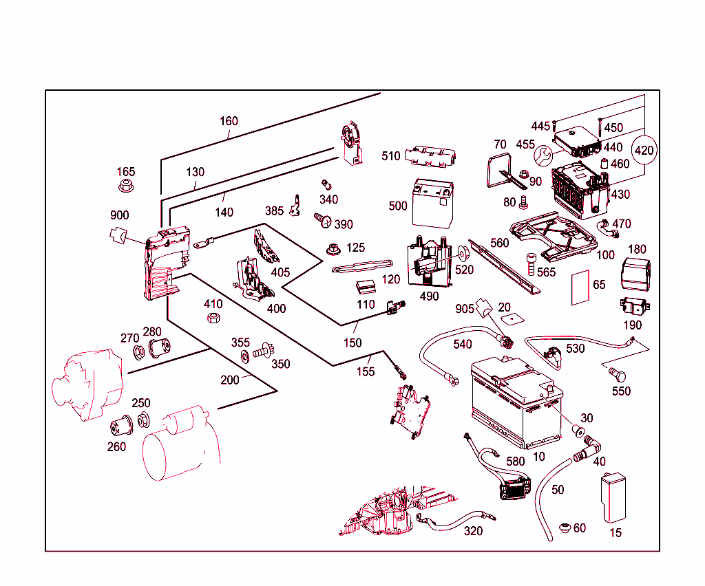 Battery,Starter/Alternator Cable
