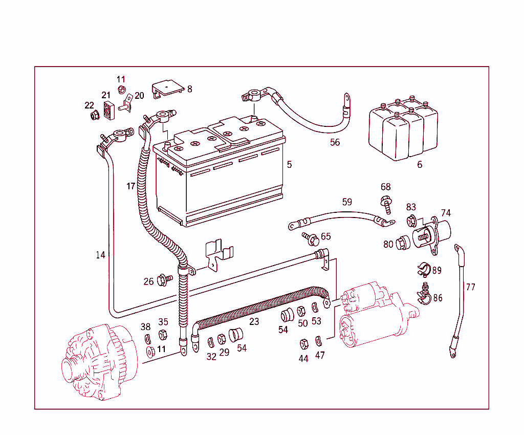 Battery,Starter/Alternator Cable