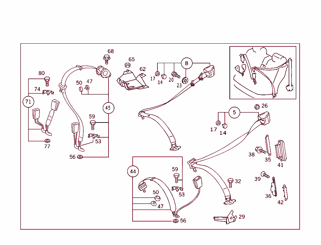 Rear Seat Safety Belt