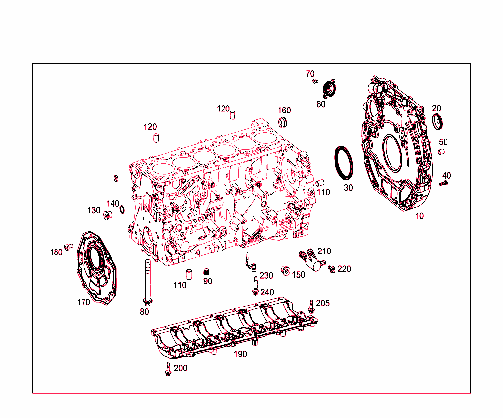 Cylinder Crankcase, Cover, And Gasket Set