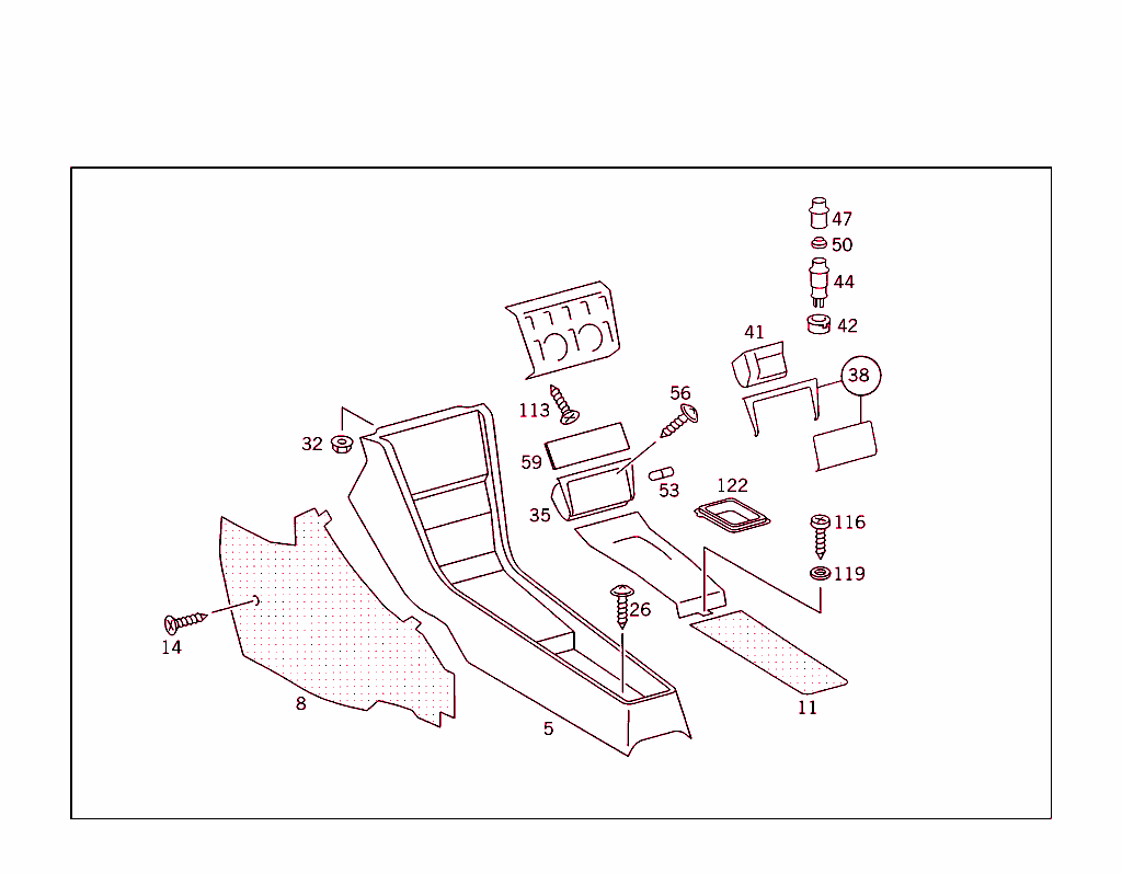 Housing With Tray,Ashtray,And Top Covering
