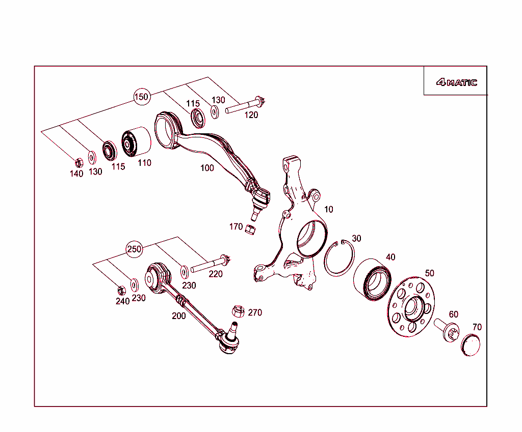 4Matic Steering Knuckle & Control Arm