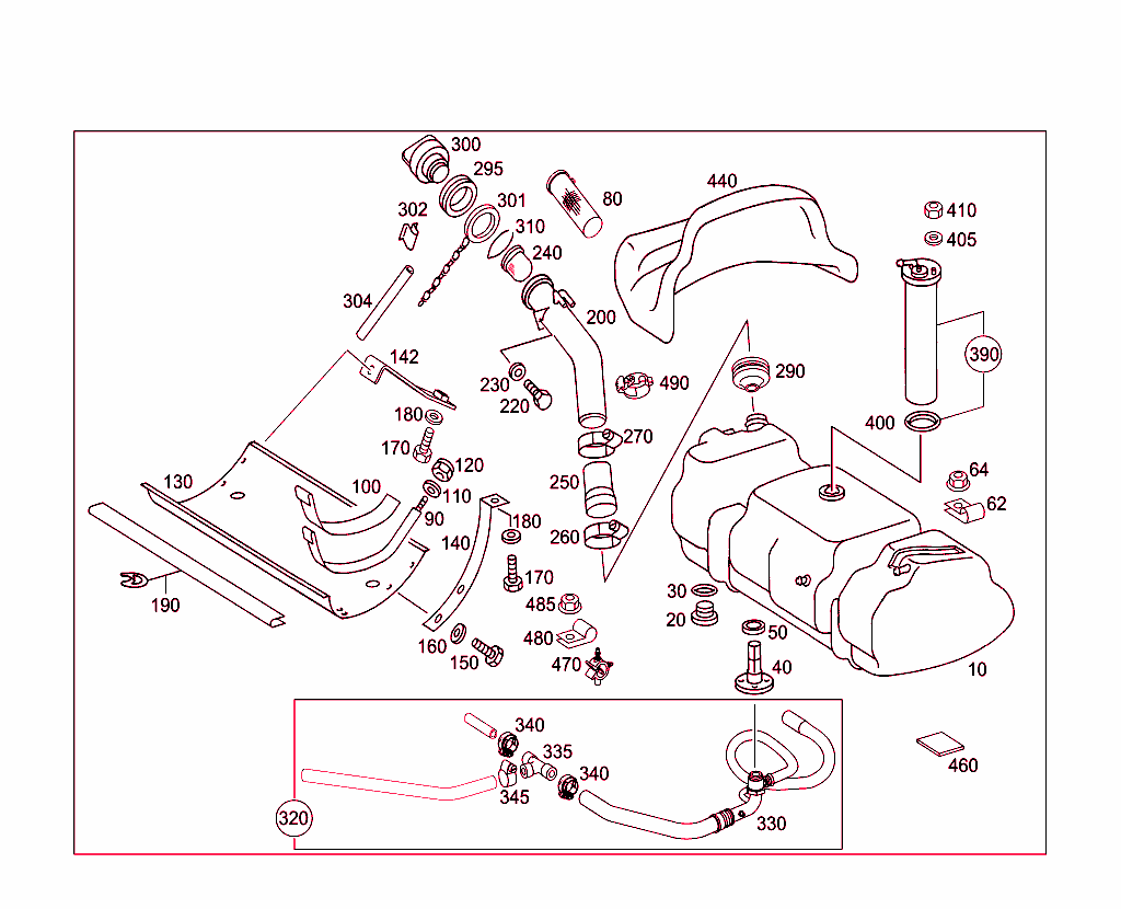 Fuel Tank With Attachment Parts