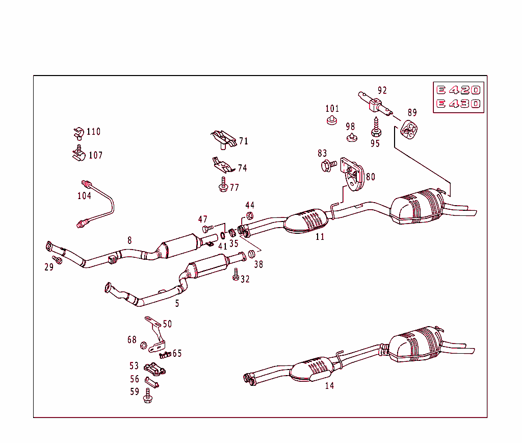 Exhaust System Used On Eight-Cylinder Gasoline Vehicles