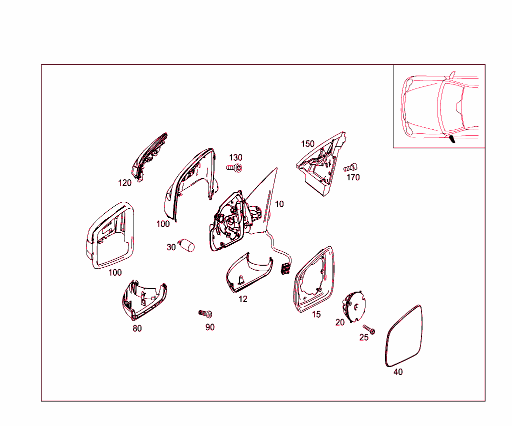 Left Outside Rearview Mirror