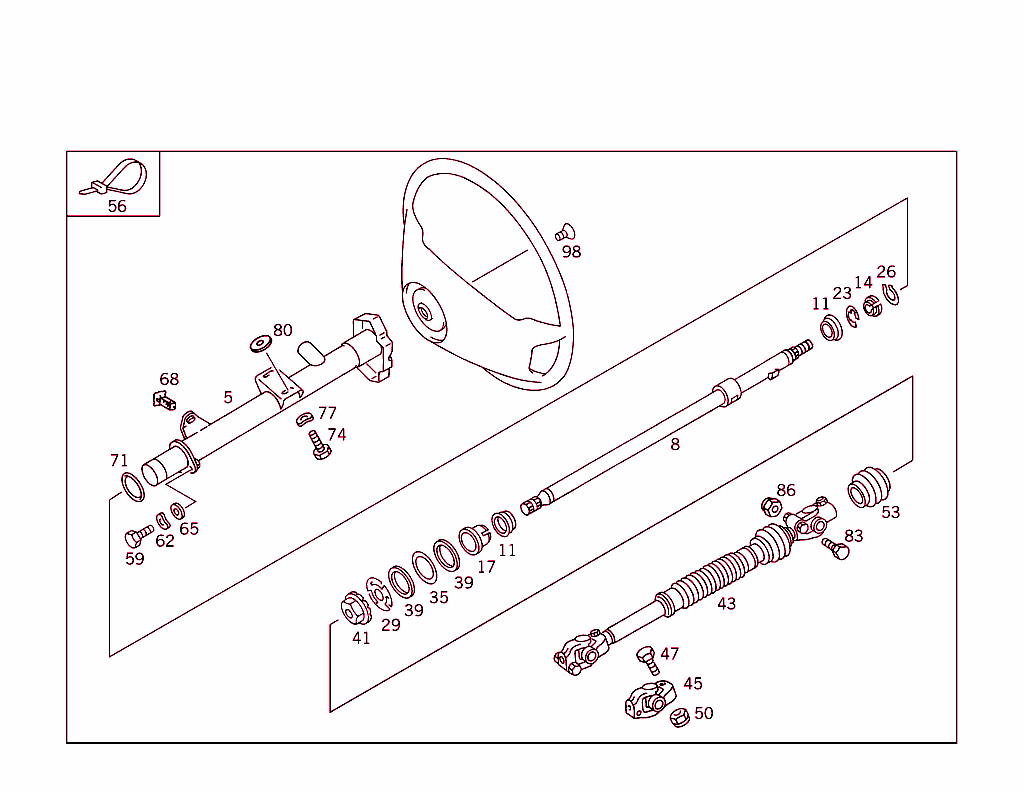 Steerg.column Jacket Tube & Steerg. Shaft