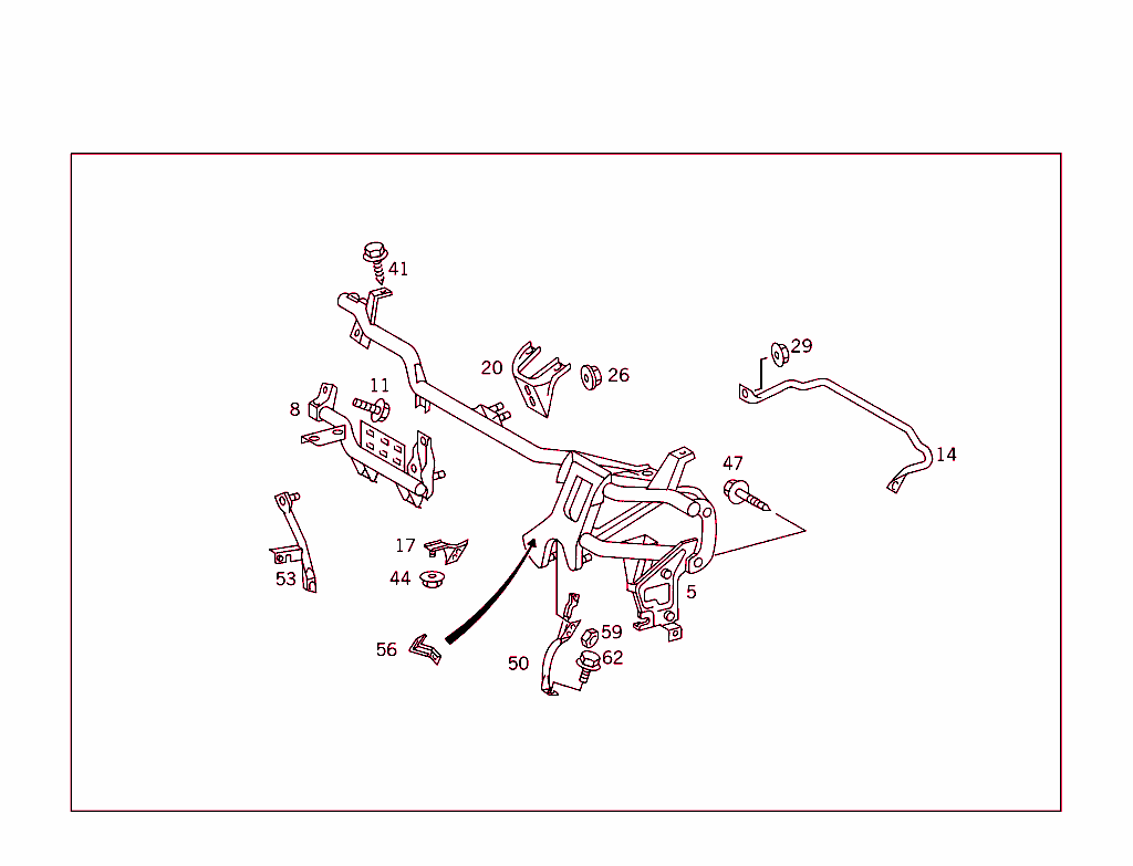 Cross Member Below Instrument Panel