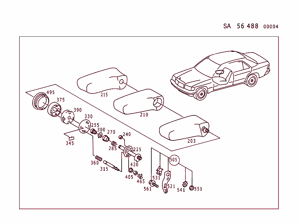 Front Seat Backrest,Mb-Tex (Type 201,For Electrical Parts,See Standard Microfiche,Group 82)