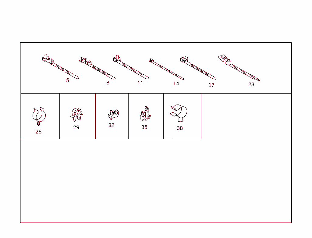 Loom Ties And Cable Mounting Parts