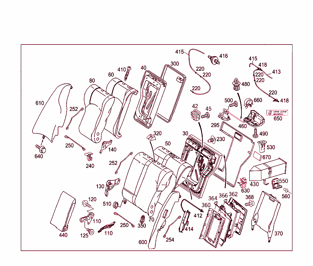 Rear Folding Backrest