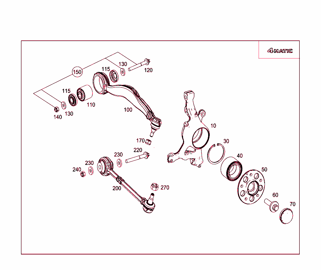 4Matic Steering Knuckle & Control Arm