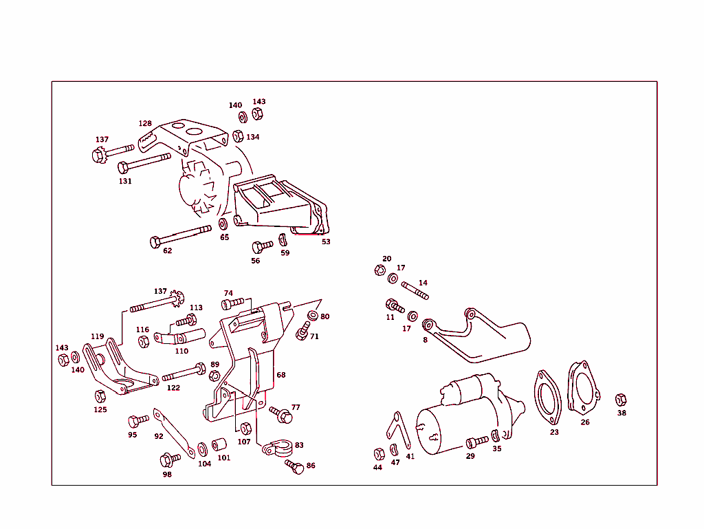 Attachment Parts For Starting Motor & Alternator
