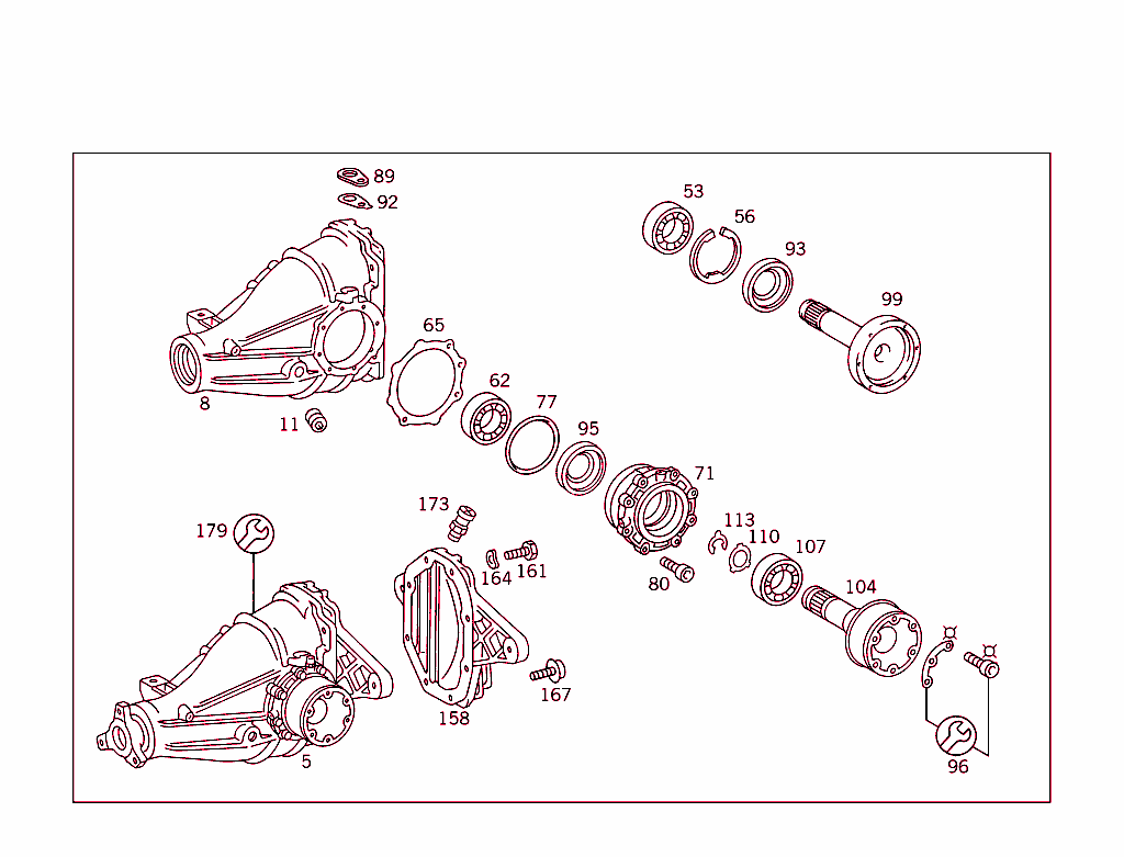 Rear Axle Housing With Differential