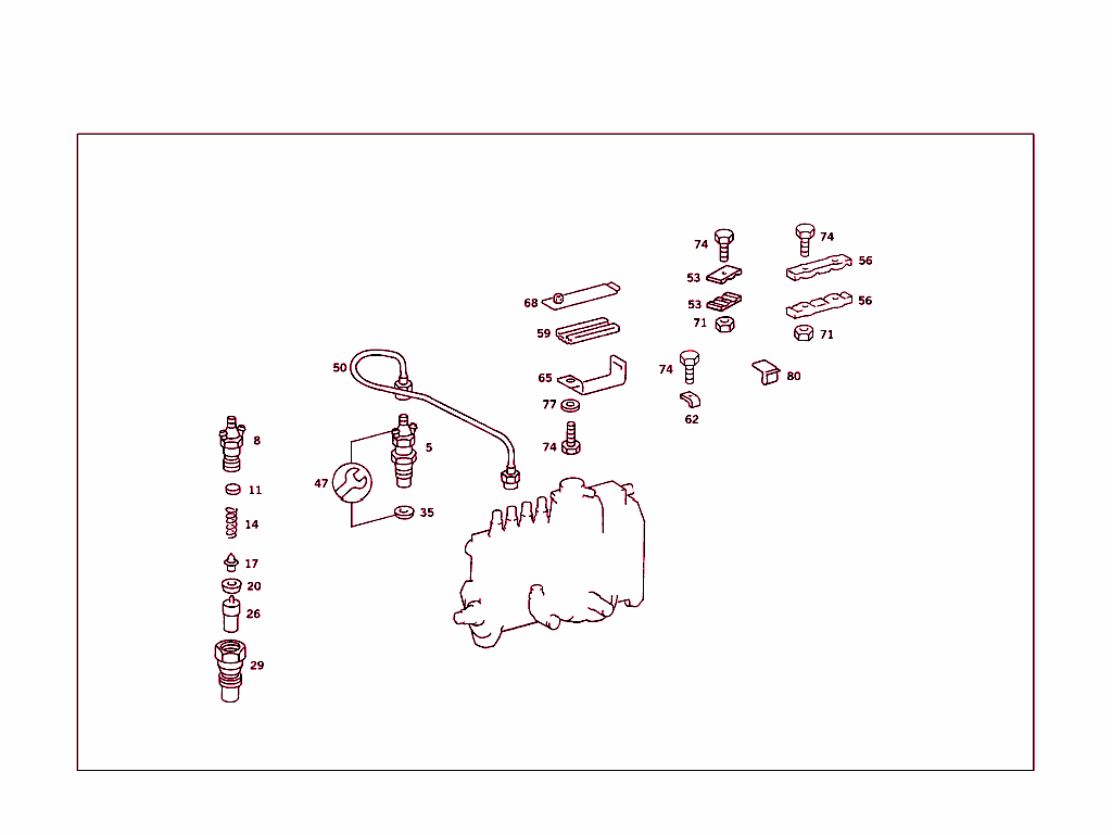 Nozzle Holder,Lines & Attachment Parts