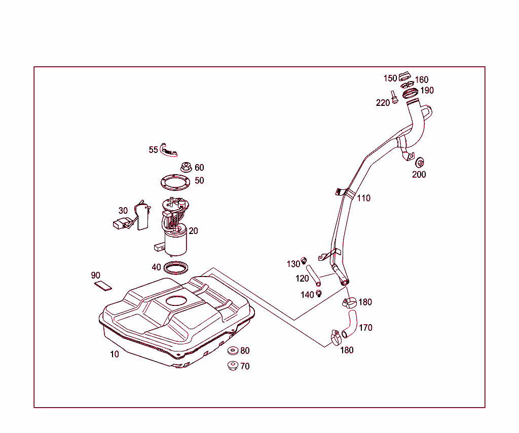 Fuel Tank With Attachment Parts
