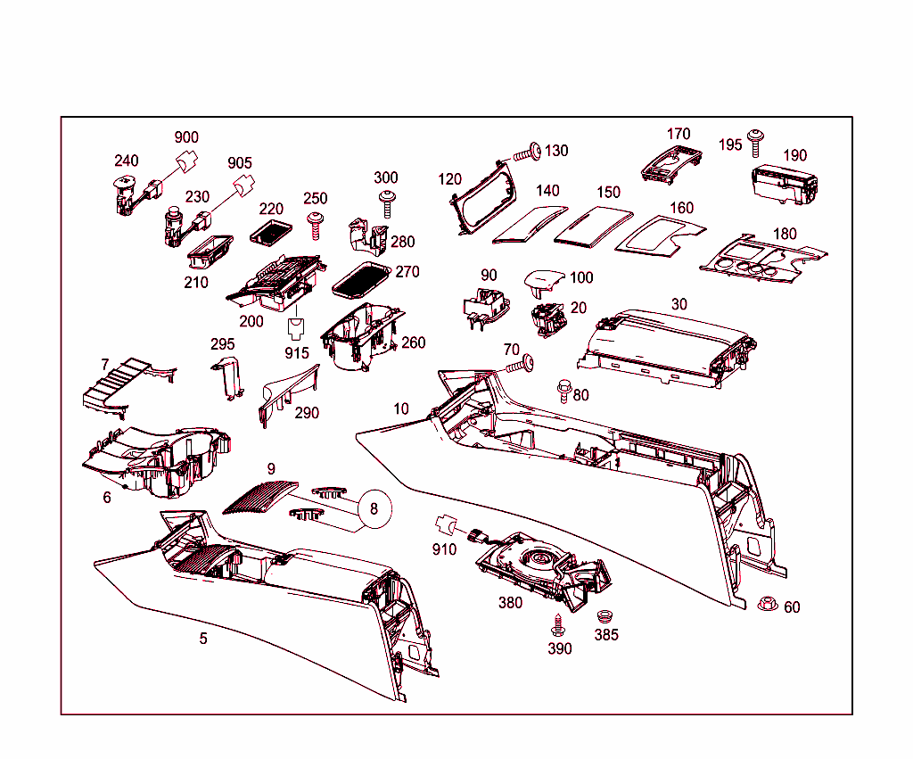 Housing With Tray, Armrest, And Ashtray