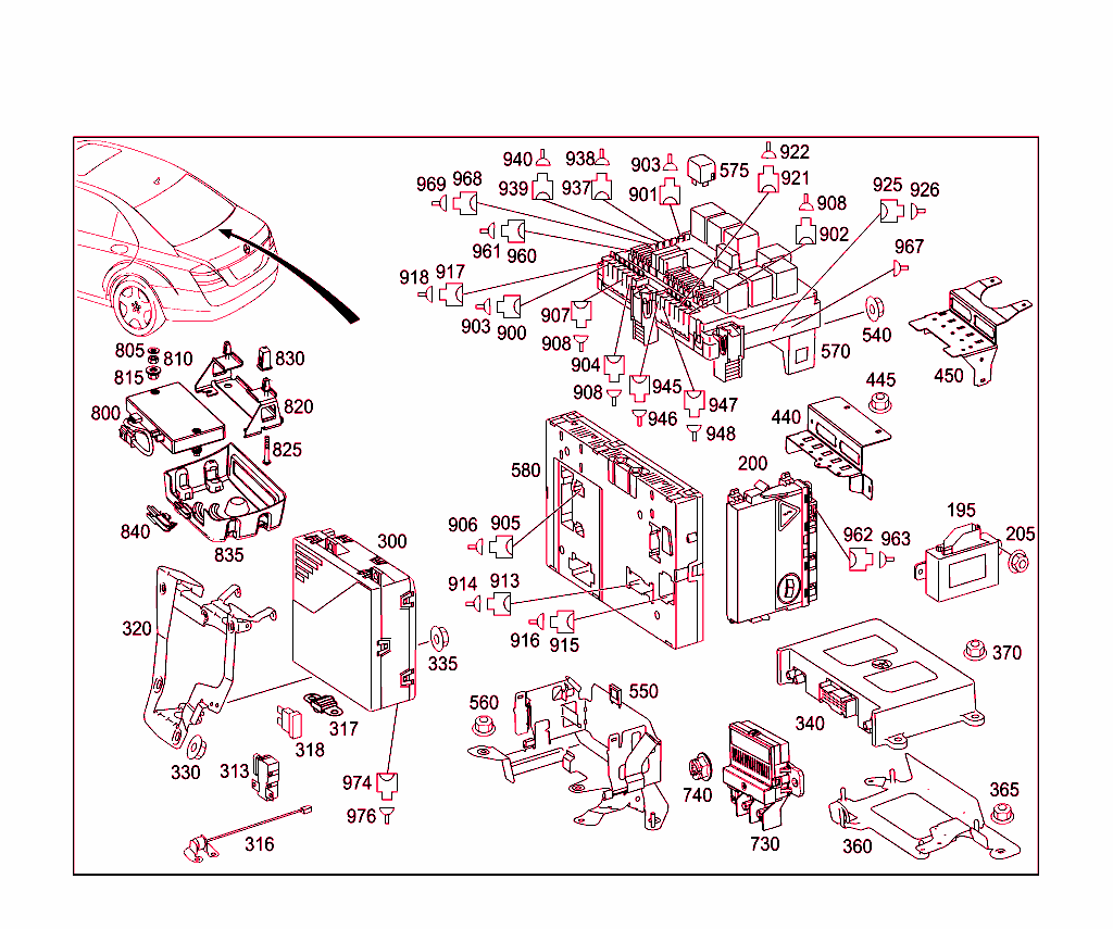Control Modules And Relay In Trunk