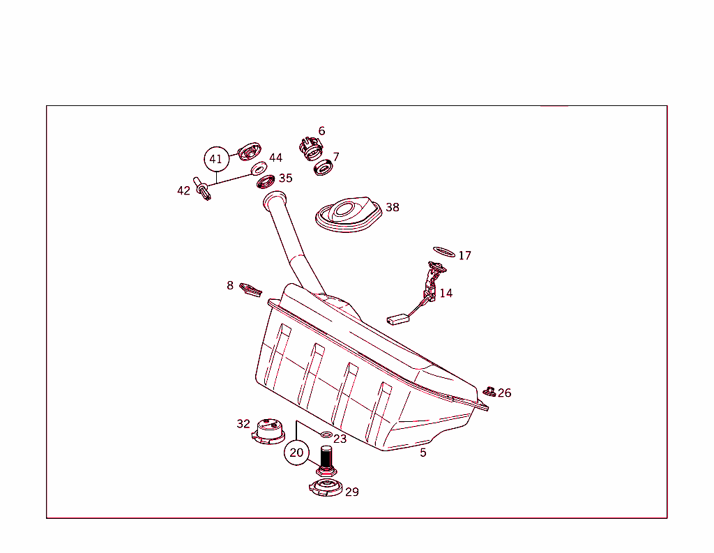 Fuel Tank With Attachment Parts