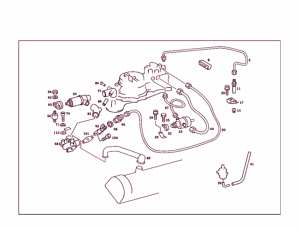 Inject.nozzles,Lines,Cold Startg.valve & Pressure Regulator, With Ke-Jetronic