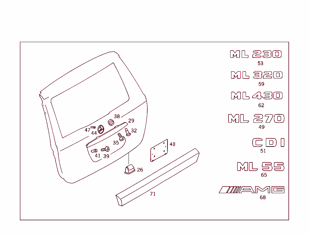 Rear Panel Door Attachment Parts, Rear Panel Door Window