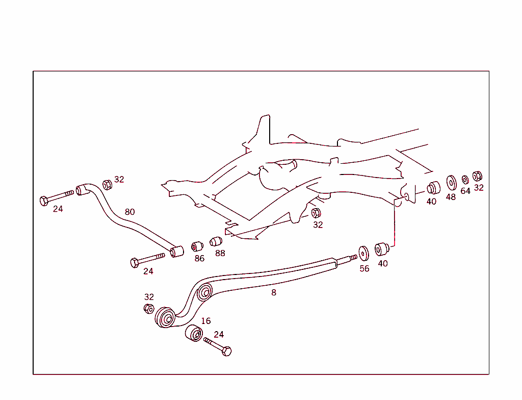 Front Axle Longitudinal & Transverse Control Arms