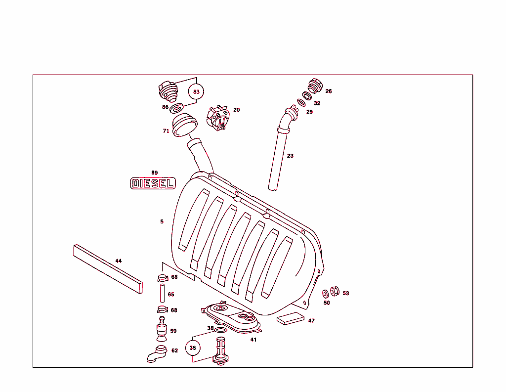 Fuel Tank With Attachment Parts
