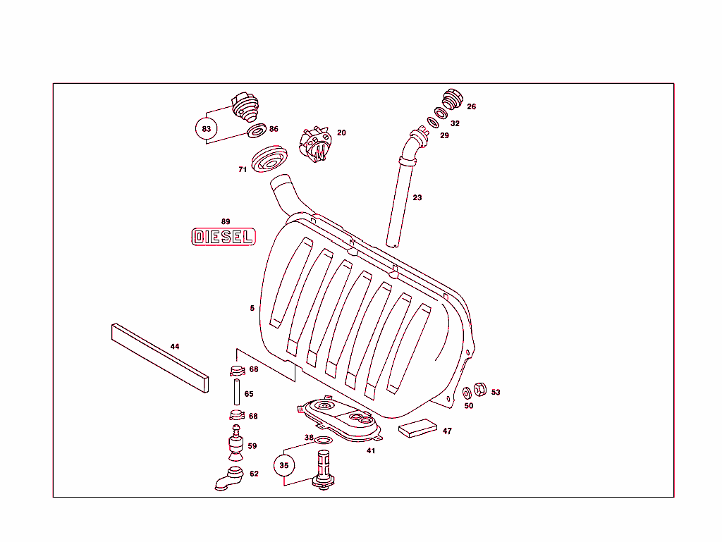 Fuel Tank With Attachment Parts