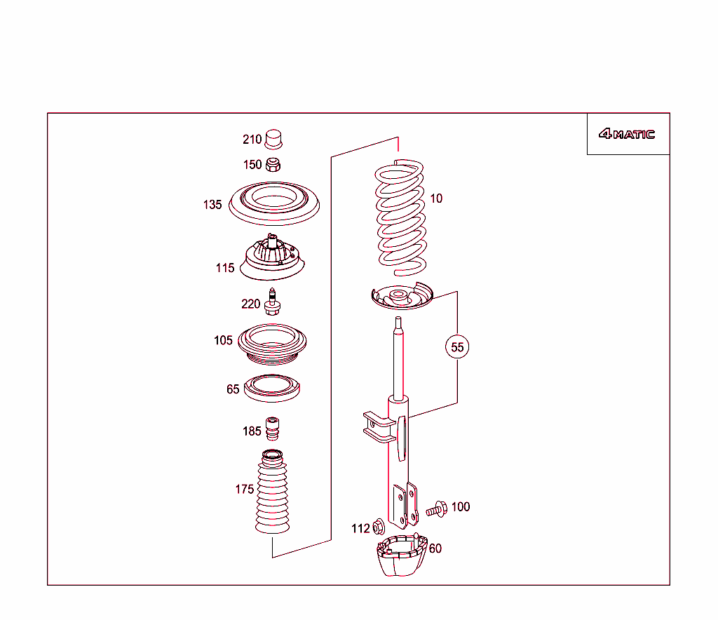 Spring Strut And Spring Strut Mounting Front