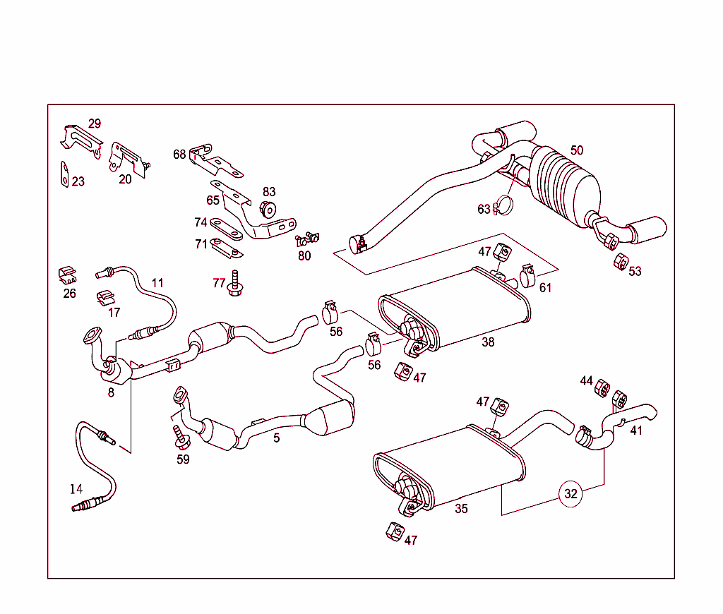 Exhaust System Used On Eight-Cylinder Gasoline Vehicles
