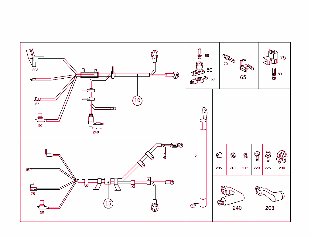 Starter Cable Harness And Ground Harness,S-Class